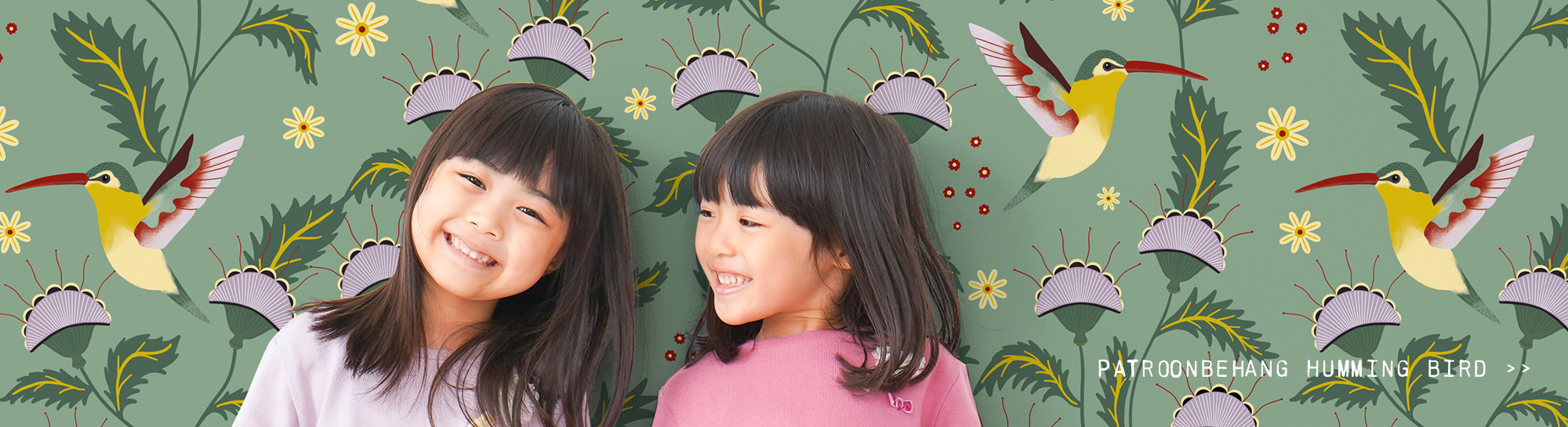 Behang Hummingbirds met kolibries in kinderkamer
