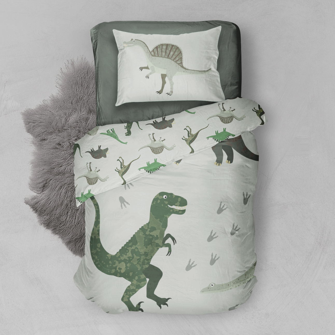 Dinosaurus dekbed overtrek in stoere dinokamer