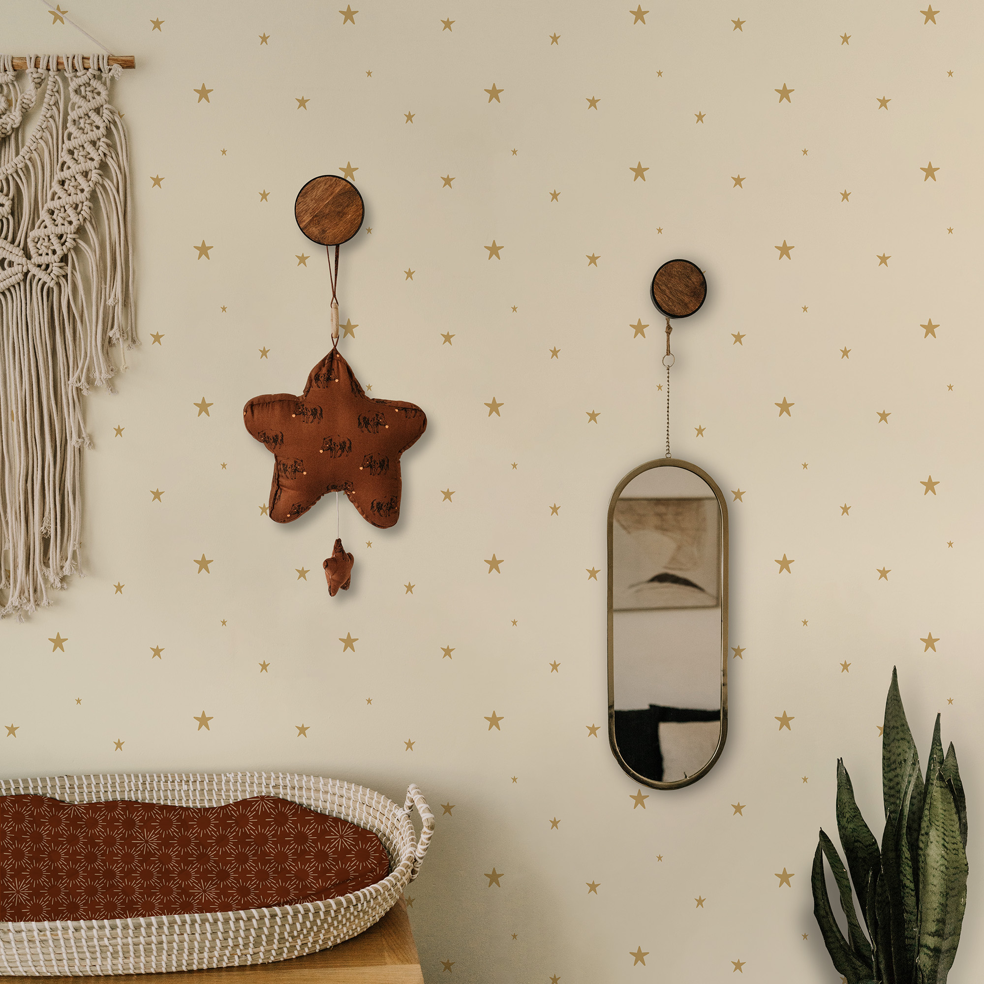 Babykamer met thema ruimte met sterrenbehang van Perron 11