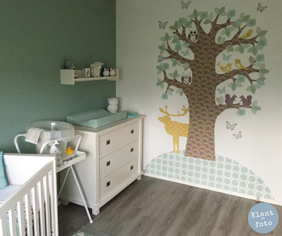 Behang mural bosdieren oude collectie Perron 11