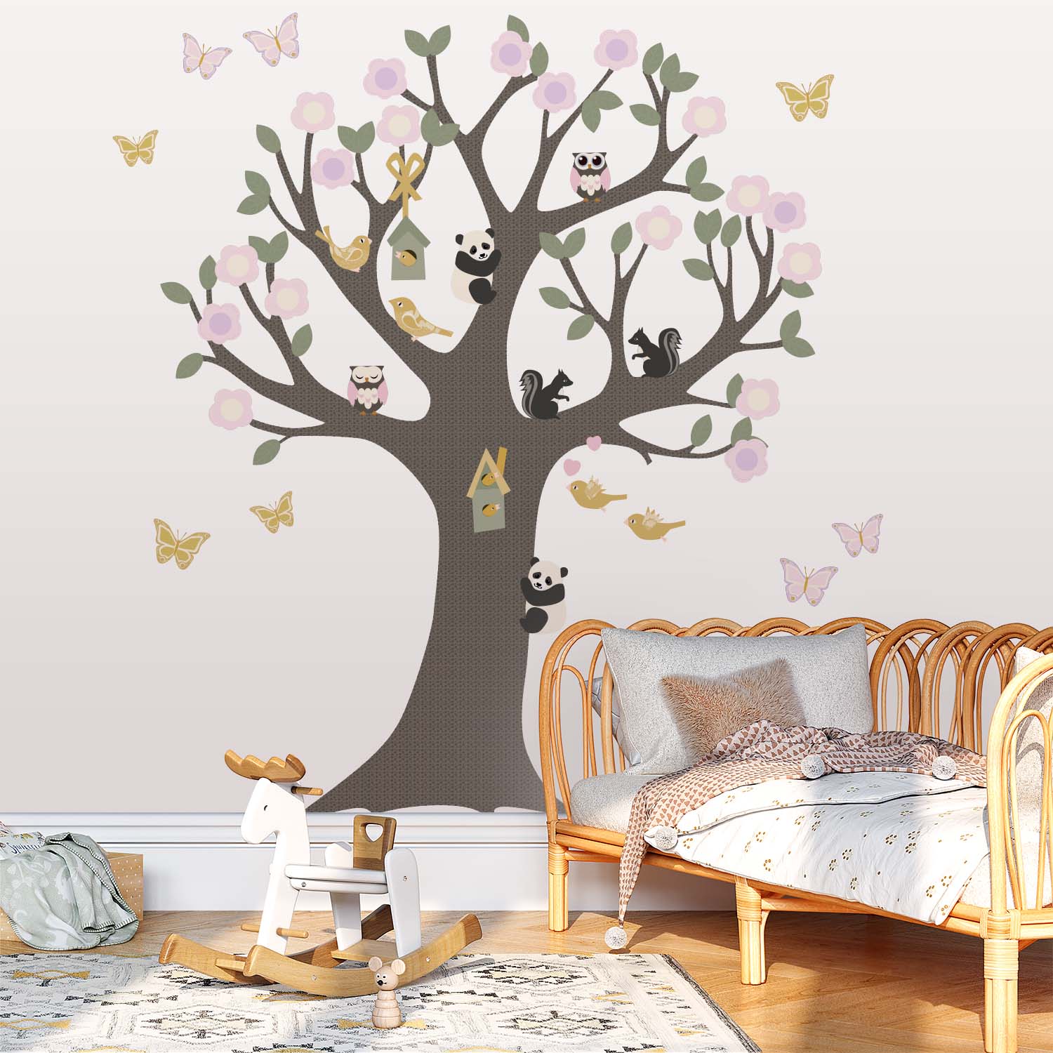 Muurstickerboom in kinderkamer