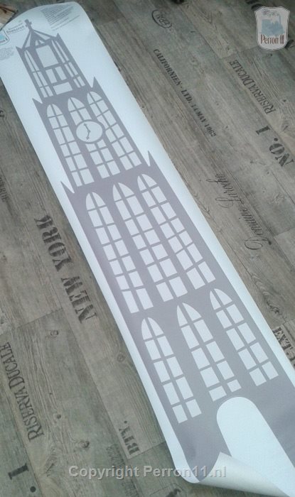 Muursticker Domtoren Utrecht voorbeeld kinderkamer