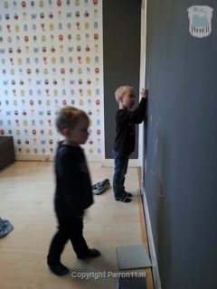 kinderkamerbehang monsters schoolbordverf