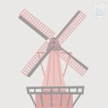 Behang met molen, kinderbehang, windmolen, kinderkamer decor.