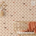 Behang met walvissen, kinderbehang, neutrale kleuren.
