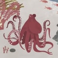 Behang met octopus en onderwaterwereld, kinderbehang.