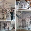 Kinderbehang met stadsgezicht en Eiffel-toren, behang, kinderbehang.