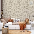 Kinderbehang met dierenmotief, behang, kinderbehang.