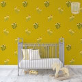 Behang, kinderbehang met bloemen voor kinderkamer.