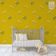 Behang, kinderbehang met bloemen voor kinderkamer.