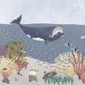 Kinderbehang met walvis en onderwaterwereld, behang, kinderbehang.