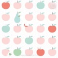 Kinderbehang met fruitmotieven en kleine diertjes, vrolijk en speels ontwerp.