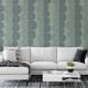 Kinderbehang met abstract retro patroon behang, modern woonkamer.
