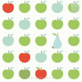 Behang met groene en rode appeltjes, kinderbehang.