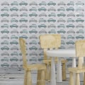 Behang met autootjes, kinderbehang voor kinderkamer.