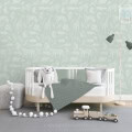 Behang, kinderbehang met dieren op muur.