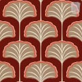 Behang, kinderbehang met abstract patroon in bruin en beige tinten.