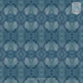 Behang, kinderbehang met hartjes patroon in blauw tinten.