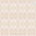 Behang, kinderbehang met hart waterverf patroon in lichtroze en beige.