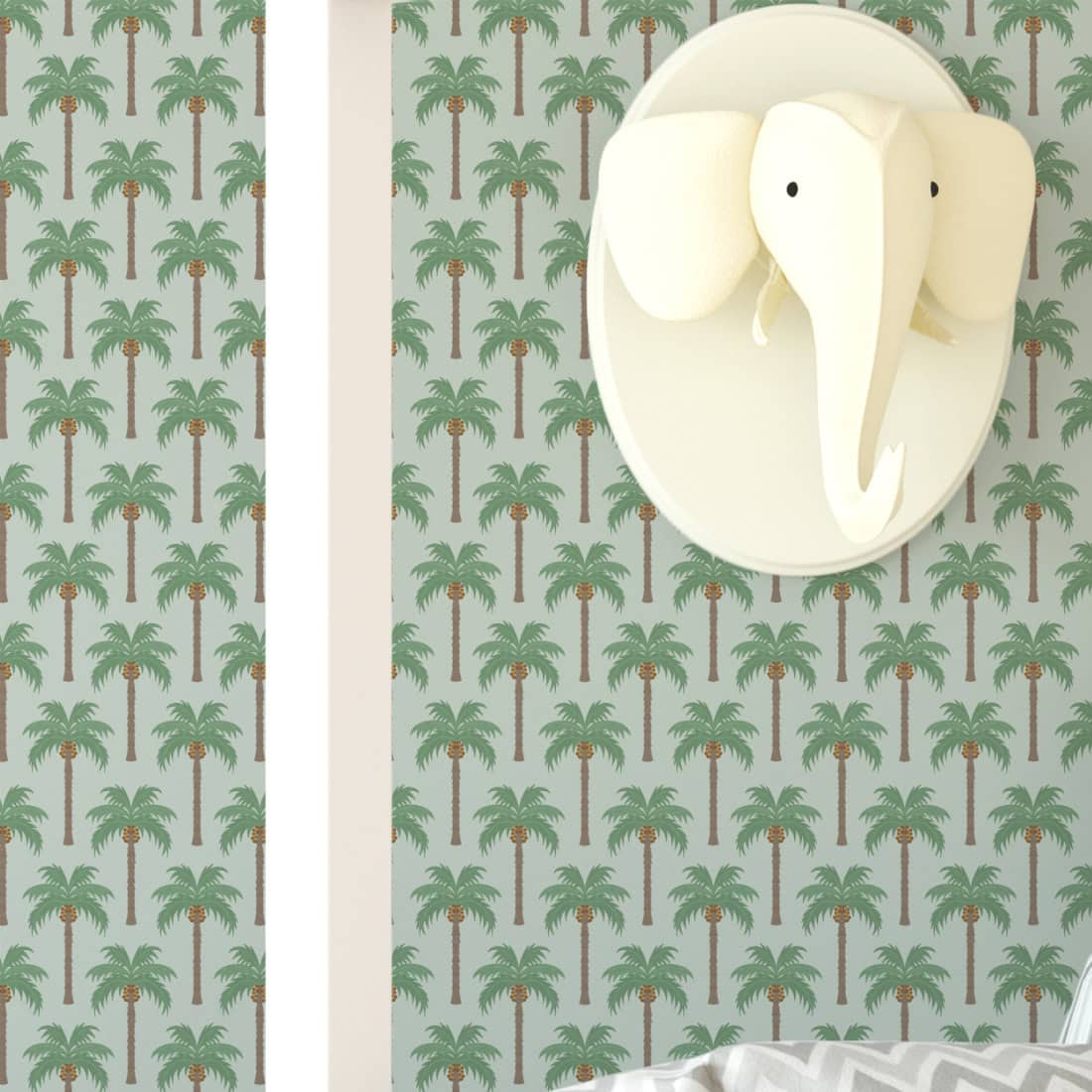 Palmbomen behang in de kinderkamer