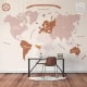 Kinderbehang met wereldkaart, behang, kinderbehang.