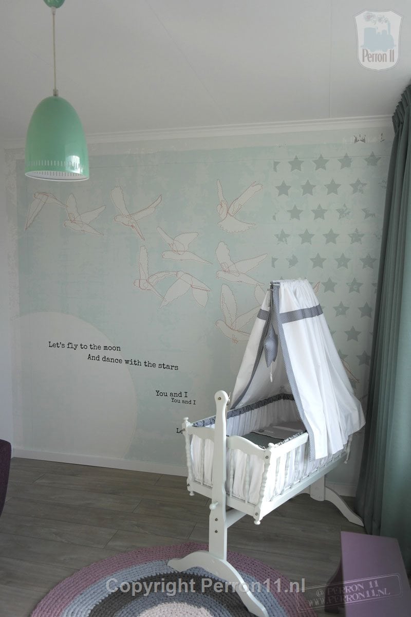 Babykamer blauw voor meisje