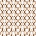 Behang, kinderbehang met geometrisch patroon in bruintinten.