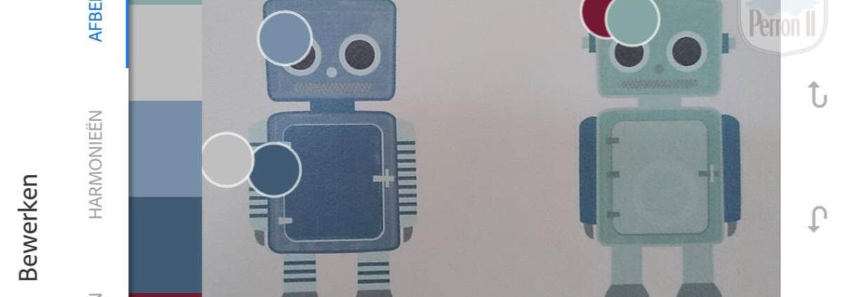 Behang met robotontwerp, kinderbehang.