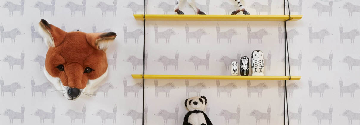 Behang met dierenmotief, kinderbehang.
