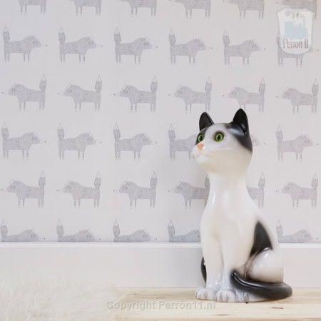 Behang met kinderbehang met vosjes, decoratief en speels.