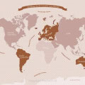 Wereldkaart met Noord-Europa en Noord-Amerika behang, kinderbehang.