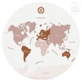 Wereldkaart behang, kinderbehang met wereldkaart design.