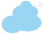 Behang met wolkenmotief voor kinderbehang.
