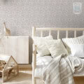 Behang, kinderbehang met bloemenpatroon voor kinderkamer.