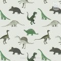 Behang met diverse dinosaurussen, kinderbehang voor kinderkamer.