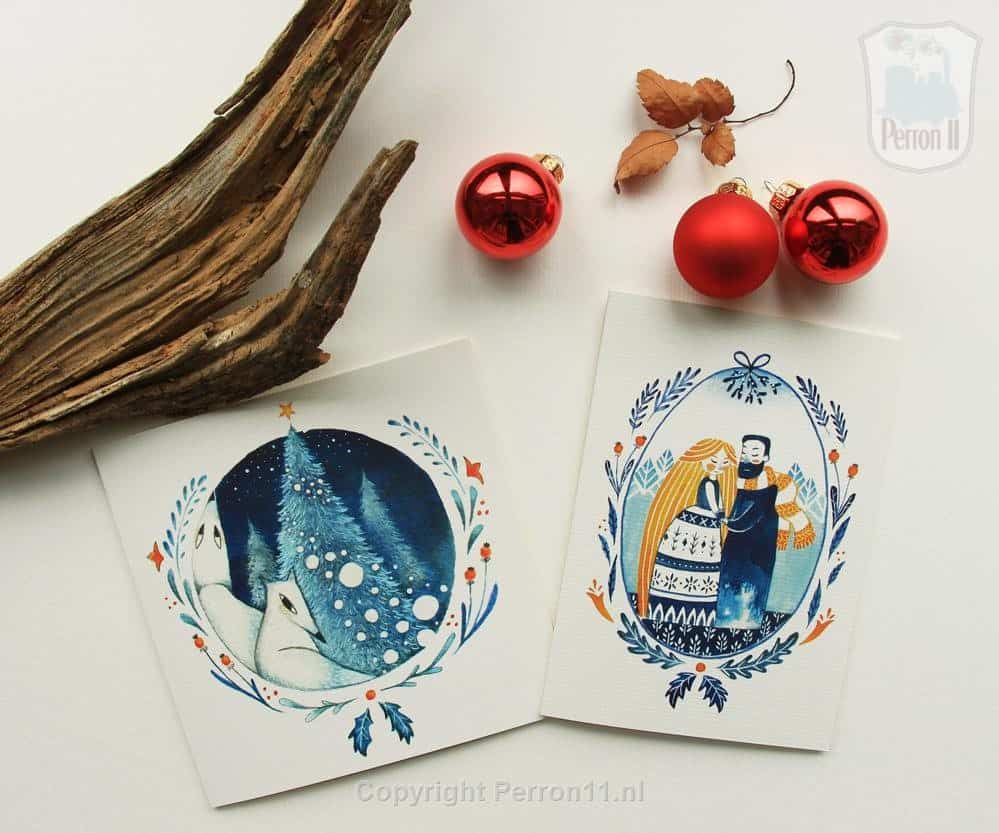 Behang, kinderbehang met winter en kerstthema's.