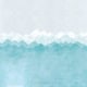 Behang, kinderbehang met waterverf bergen in blauw en wit.