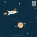 Behang met ruimtevaart en planeten, kinderbehang.