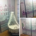 Behang met Amsterdamse grachten en Westertoren, kinderbehang.
