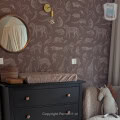 Behang met wilde dieren, kinderbehang, safari thema.