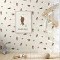 Kinderbehang met dieren en planten, behang, kinderbehang.
