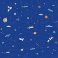 Kinderbehang ruimte fotobehang Space Stories van Perron 11 in luminous blue