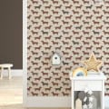 Behang met hondenmotief, kinderbehang, behang, kinderbehang.