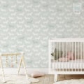 Kinderbehang met hondjes patroon voor kinderkamer.