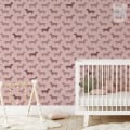 Behang met hondenmotief voor kinderbehang.