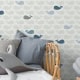 Behang met walvissen, kinderbehang voor kinderkamer.