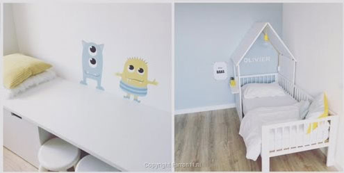 Behang en kinderbehang met vrolijke kleuren en speelse ontwerpen.