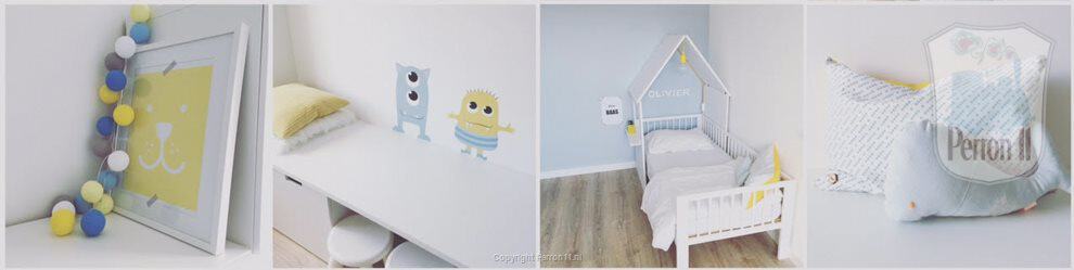 Behang en kinderbehang met vrolijke kleuren en speelse ontwerpen.
