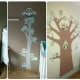 Behang met uilen en bloemen, kinderbehang voor de kinderkamer.