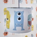 Kinderbehang met vrolijke monsterfiguren, behang, kinderbehang.